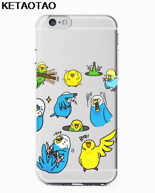 KETAOTAO Cockatiels Parrotlets hello parrot bird чехол для телефона s для iPhone Plus X XR 11 Pro Чехол кристально чистый мягкий TPU чехол s - Цвет: Небесно-голубой
