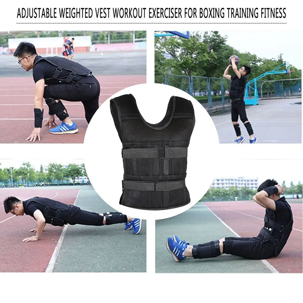 Adjustable Weight Vest 50kg 30kg 20kg Load Running Workout Training