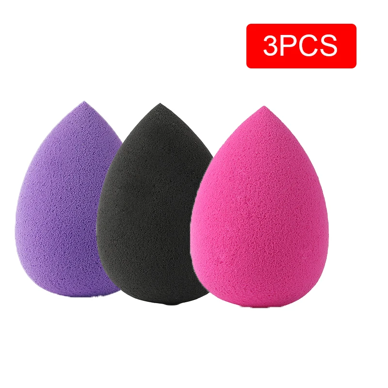 BT003-3PCS-02 ROSALIND, 3 шт., Кисть для макияжа, спонж, пудра, основа, высокое качество, форма капли воды, спонж, средства для лица, аксессуары, косметика - Цвет: BT003-3PCS-02