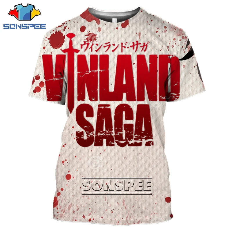 

SONSPEE new 3D Print men and women Anime Vinland Saga Short sleeve Print trendy Harajuku Sweatshirt Captain Sportswear T-shirt
