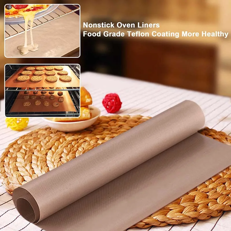 Non Stick Baking Tarpaulin Baking Sheet Reusable High Temperature Resistant Oil Paper Oven Mat Easy Clean Bbq Grill Pad silicone baking mat