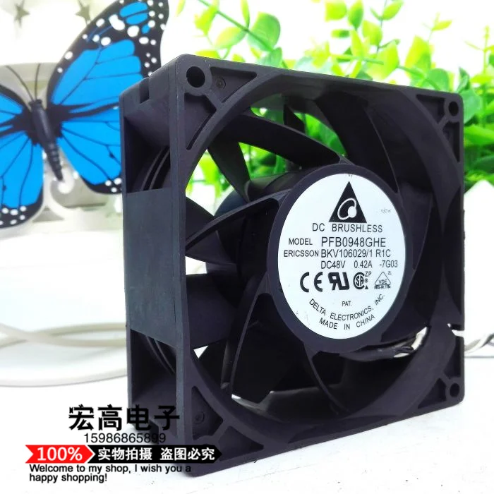 Delta 9238 48V 0.42A 92X92X38MM PFB0948GHE 3-жильный гарантия качества процессорного кулера