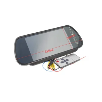 

CARALL KR7005 rearview mirror Monitor 7 inch dual Video input for reverse camera Touchscreen and remote control