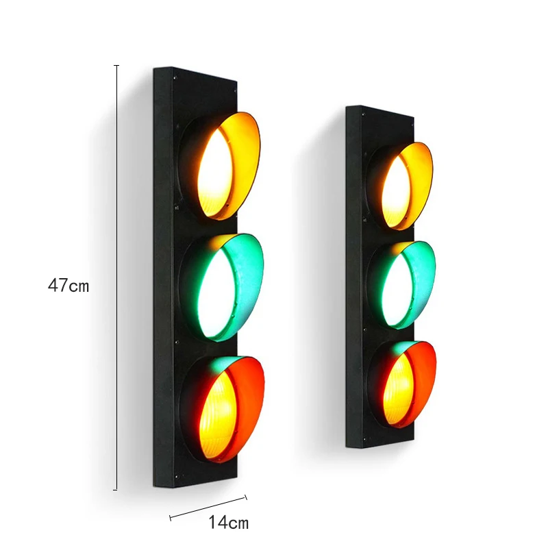Industrial Vintage Wall Light Led Traffic Signal Wall Lamp Bar Restaurant Art Deco Sconce Loft Kitchen Fixtures Lamp
