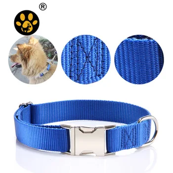 

12-Color Nylon Dog Collar Multi-color Metal Buckle Dog Collar Hot Selling Lettering Pet Collar