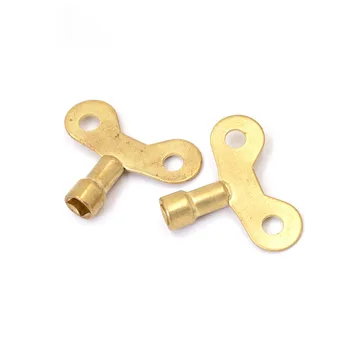 

ZLinKJ 2pcs Solid Brass lock Special key for water tap Radiator Plumbing Bleed Key Square Socket Hole Water Tap Faucet Key