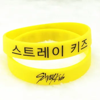 

1pcs Kpop Stray Kids Silicon gel Bracelet New Album Straykids character Silicone Bracelet Wrist Strap new arrivals