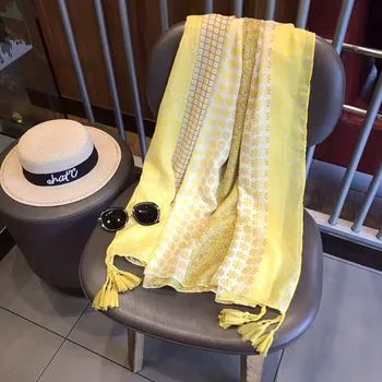 

Luxury cotton silk autumn and winter ladies new style warm scarf women fashion large size cotton shawl beach popular silk scarf