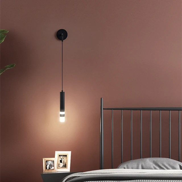 Lampada da parete per comodino camera da letto 3w 4000k luce da lettura  orientabile - 3B91