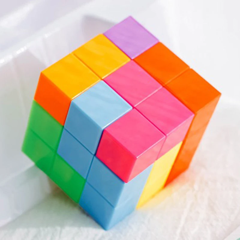 solid color Магнитный куб, волшебные игрушки, сделай сам, креативные блоки, пластиковые строительные блоки, сильный магнит, головоломка, конструктор, интерактивные игрушки для детей - Цвет: solid color