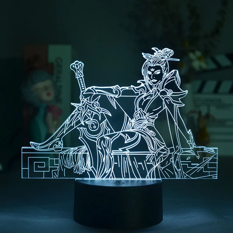 3D лампа лезвия изгнания игра Ворон Лига Легенд Bluetooth динамик базовое украшение