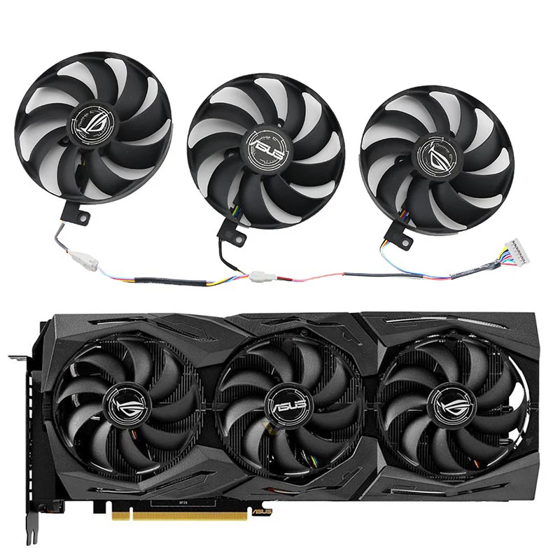 3 шт. 87 мм T129215SU 7PIN RTX 2060 вентилятор GPU для ASUS ROG STRIX-GeForce 2070 Super 2080 Ti или RX 5600 XT 5700XT