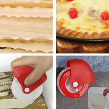 Кухонный кондитерский пирог украшения резки пиццы решетки резки пластиковые дорожный ролик пицца выпечка пирог выпечки режущий инструмент 1 шт