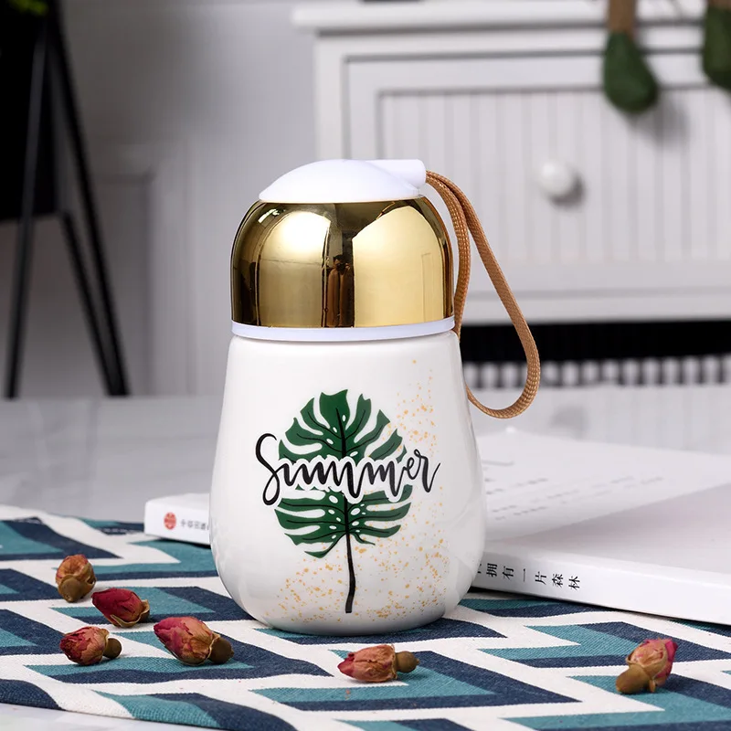 C Милая керамическая лампочка с рисунком из мультфильма, кружки, простые и удобные для переноски капучино латте, кофейные молочные чашки, подарки для детей - Цвет: C