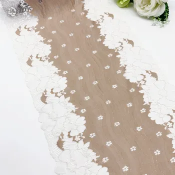 

3y/lot Width 29cm Elastic Stretch Lace Trim Light Brown For Clothing Accessories Dress Sewing Applique Costume Lace Fabric