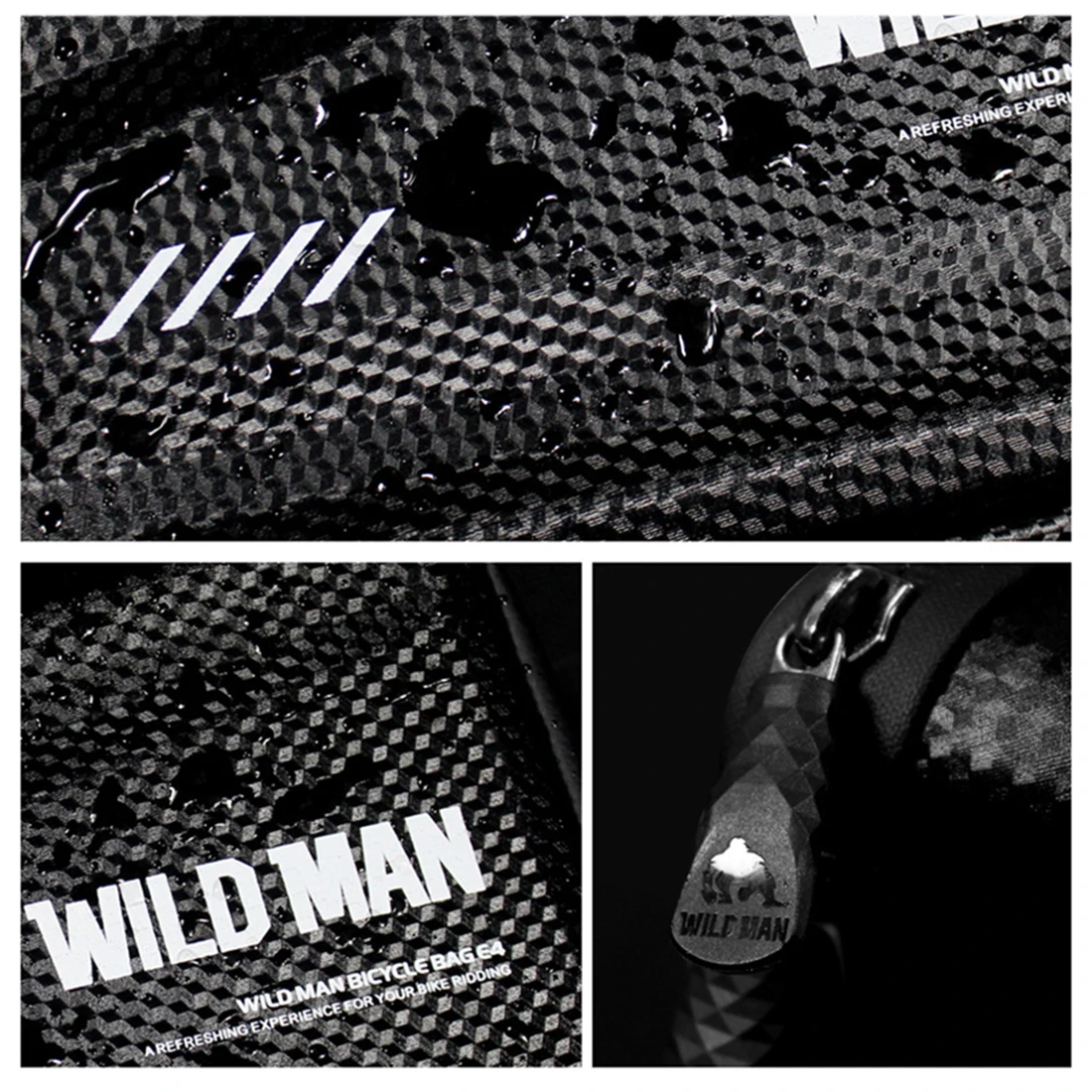 WILD MAN 1.5L треугольник MTB сумка непромокаемая дорожная велосипедная Рама сумка жесткая оболочка инструменты для хранения Panniers-черный
