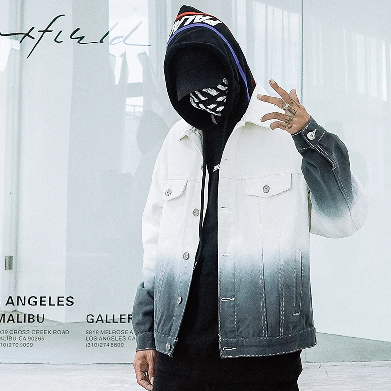 

2019 men's new denim jacket youth jacket autumn denim big size trend personality handsome fashion spring and autumn coat