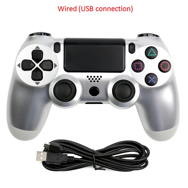 Bluetooth геймпад для Playstation sony PS4 Проводной контроллер Джойстик контроллер для DualShock Вибрационный джойстик для ПК - Цвет: Wired-6