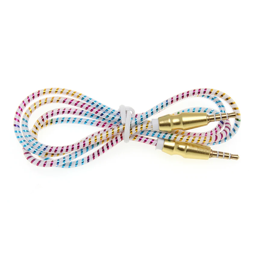 3 5mm Aux Cables Gold Plated Jack 3 5 Audio Cable for Xiaomi redmi 4x Samsung Car Headphone MP3 4 Phone Speaker Auxiliary Cord