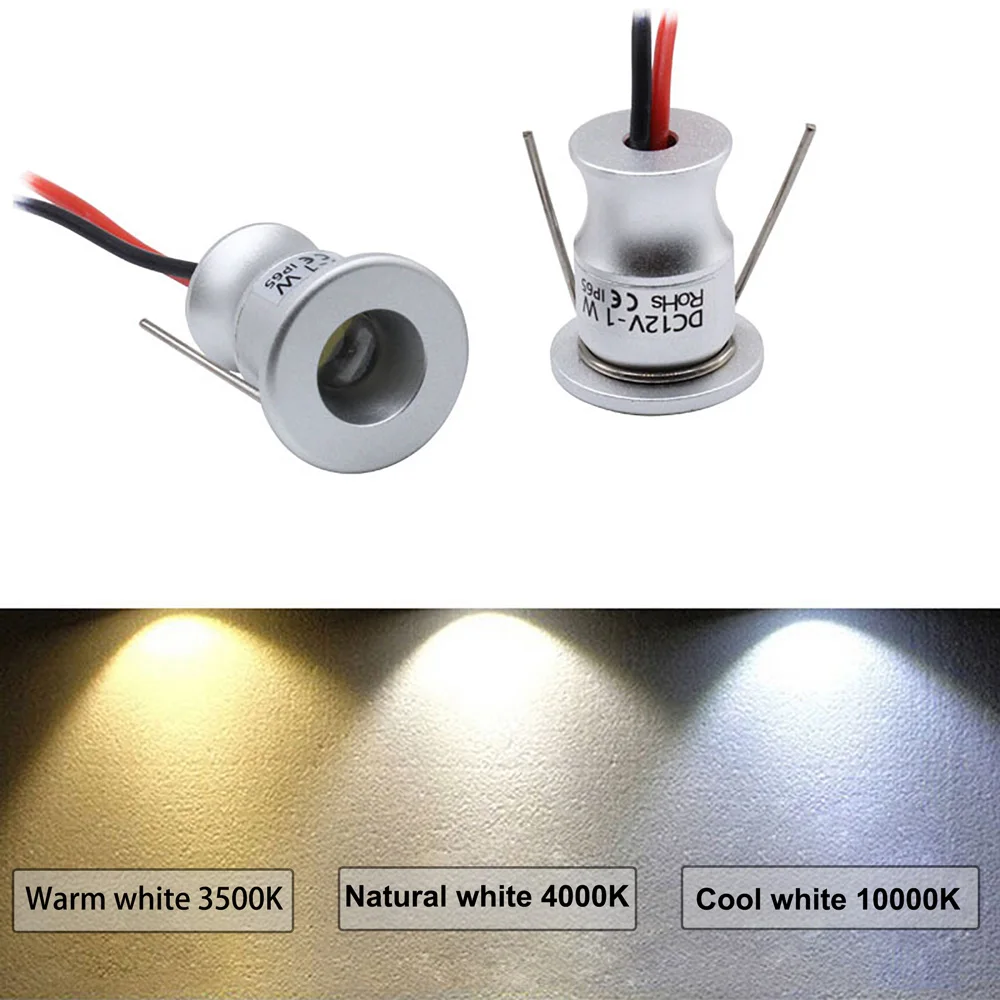 Mini 1W Downlight DC12V IP65 Embedded Interior Decoration Lamp Cabinet Bar Lighting Modern Minimalist Light Luxury LED Spotlight kitchen spotlights led