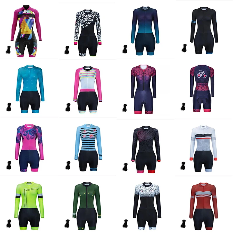 

Set Bike Bicycle Sport Clothes cycling Sublimated Printing Cycling Triathlon Bike Road Women Wear Clothing Uniforms Sportswear