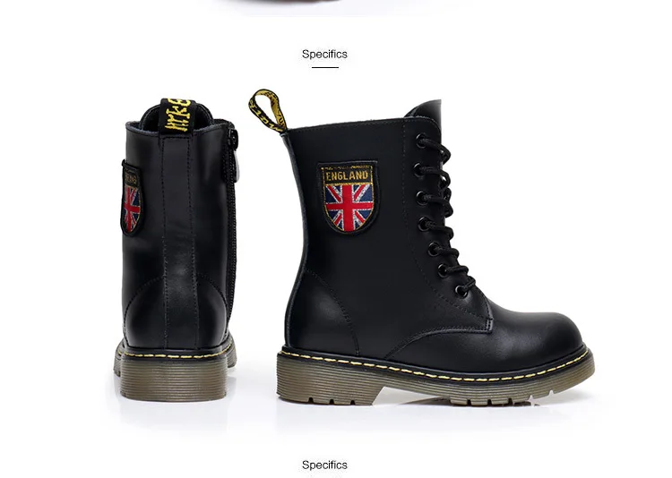 Boots Kids Genuine Leather Winter Fur Ankle Boots For Boys Toddler Fashion Girls Snow Boots Childrens Shoes