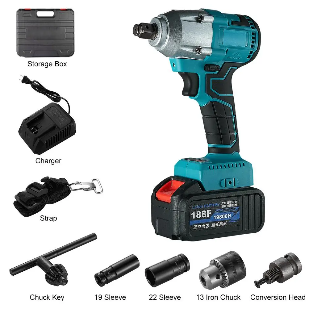 £22.20 Impact Wrench Set Electric Impact Wrench Detachable Electric Repair Screw