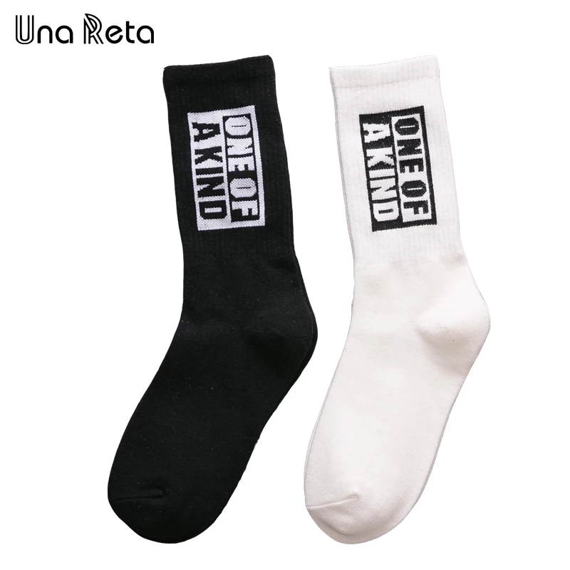 

Una Reta Hip Hop Socks Men Hip Hop Crew Socks 100% Cotton Print Letter New Stylish High Street Cool Lovers Skateboard Men Socks