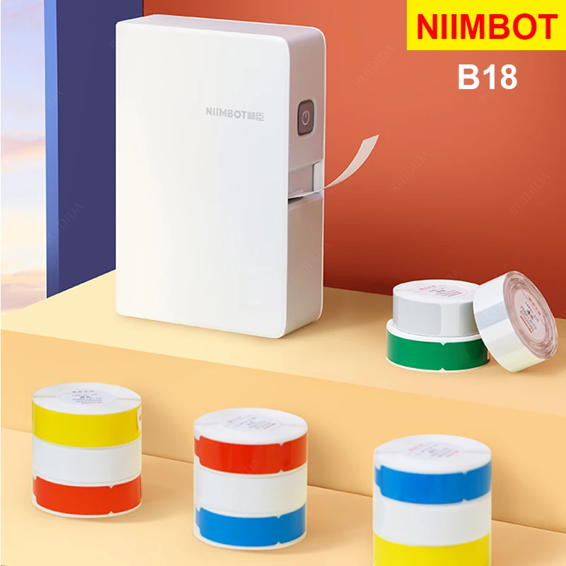 Принтер для этикеток Niimbot B18 Термотрансферная машина ручные водонепроницаемые