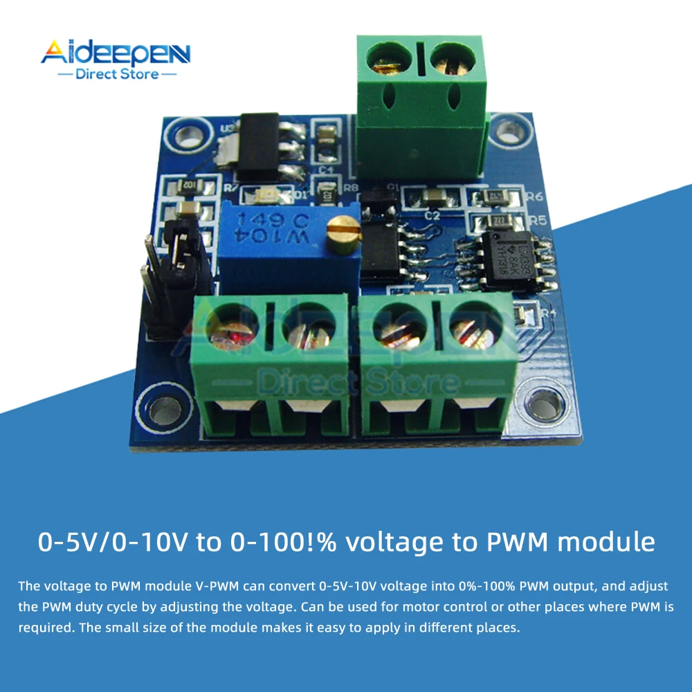 Description Picture 3 of item1PCS PWM to Voltage Converter Module 0%-100% to 0-10V for PLC MCU Digital to Analog Signal PWM Adjustabl Converter Power Module