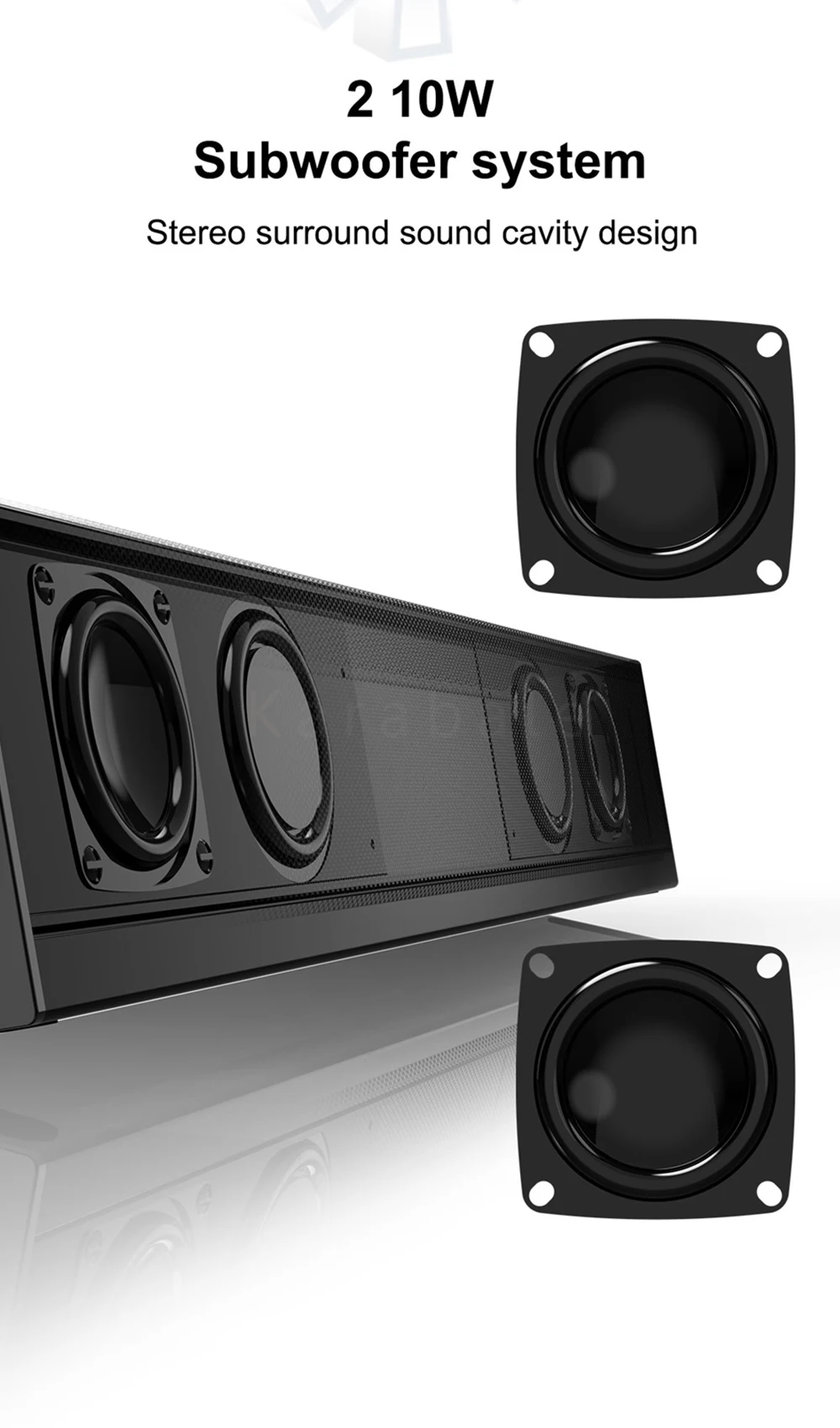 S688 20 Вт беспроводной Bluetooth динамик портативный супер бас домашний кинотеатр Саундбар ТВ динамик сабвуфер Bluetooth колонка