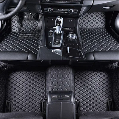 Black and black line Flash Mat кожаные автомобильные коврики подходят 98% модель автомобиля 7 великолепных чехлов для сидений для Toyota Лада Renault Kia Volkswage Honda БМВ Бенц "Аксессуары для ног - Название цвета: Black and black line