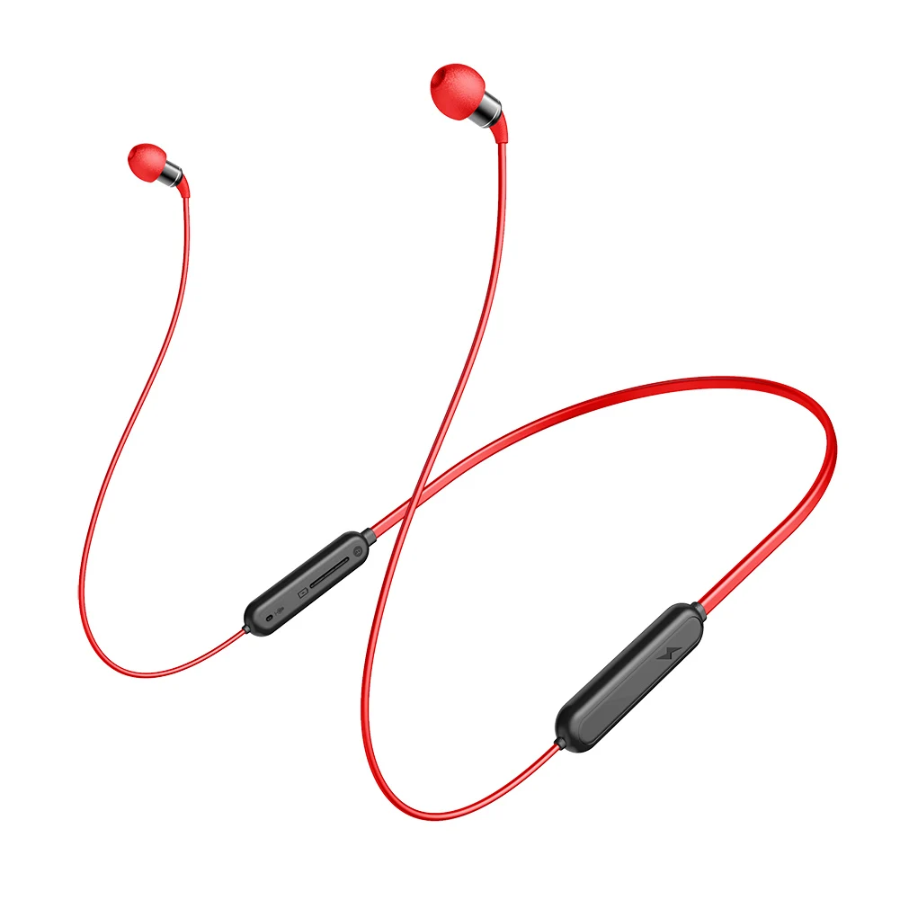 Красный Беспроводные Bluetooth наушники-вкладыши для iPhone samsung huawei LFX-ING - Цвет: Красный
