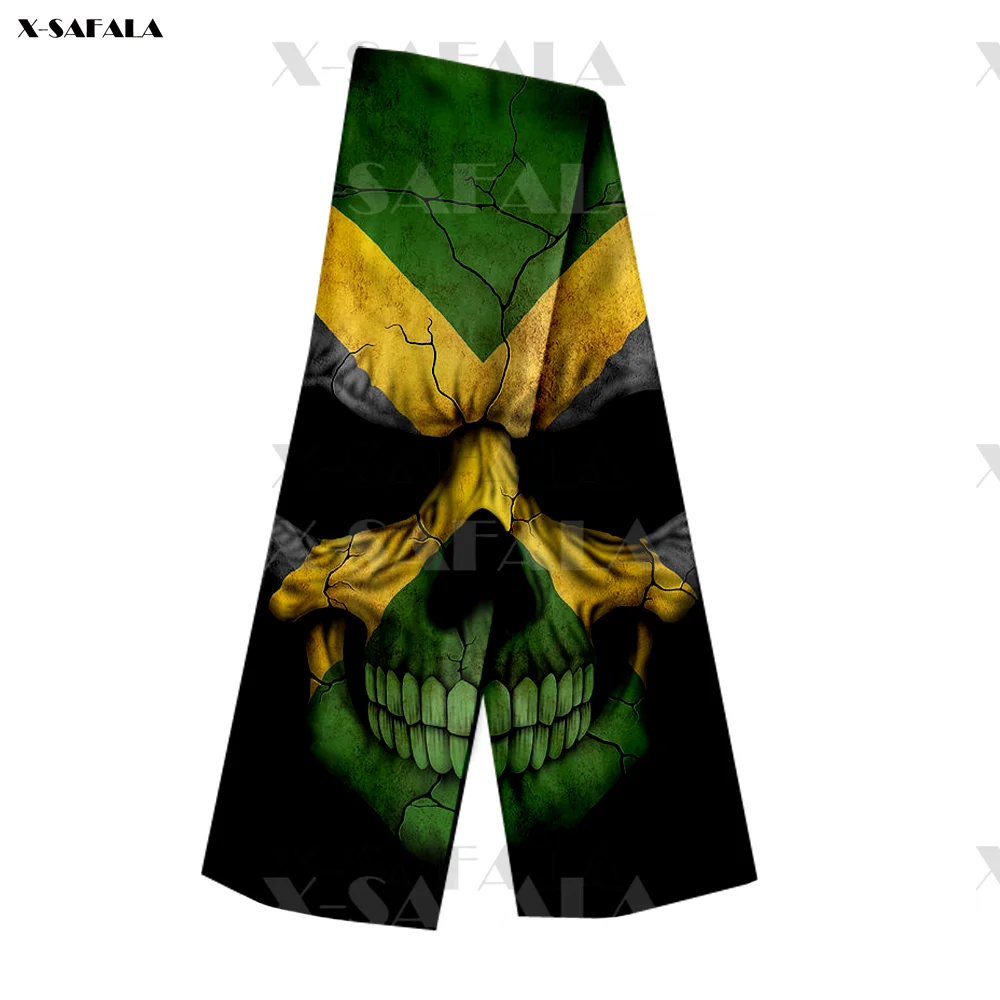 men's scarves & shawls American Flag Skull Print Long Scarves Scarf Shawl Cashmere Elegant Soft Fleece Beautiful Luxury Gift Man Warm 2022 Fashion head wraps for men