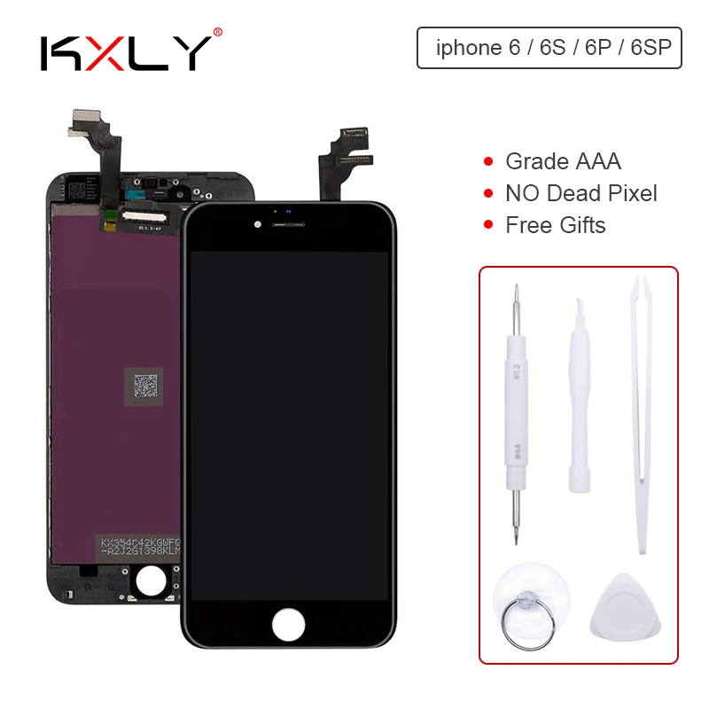 mobile phone lcds for Iphone 6 6s 6splus 6plus LCD Display with Touch Screen Digitizer Replacement Black and White 4.7&amp5.5inch |