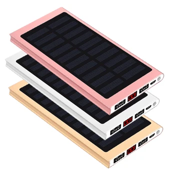 

Digital display solar charger mobile power ultra-thin polymer Polymer lithium ion battery Square aluminum shell