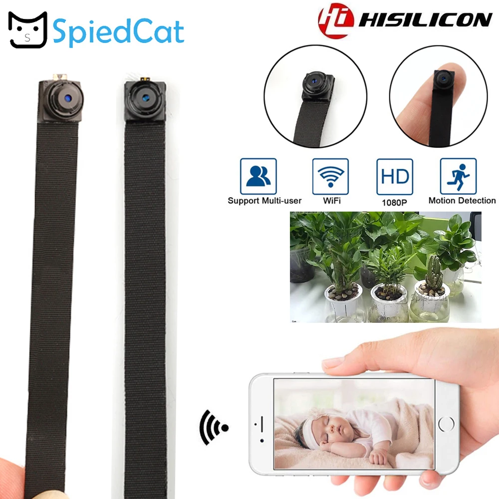 HD 1080P Мини объектив беспроводная Wi-Fi IP P2P сетевая веб-камера видеонаблюдения