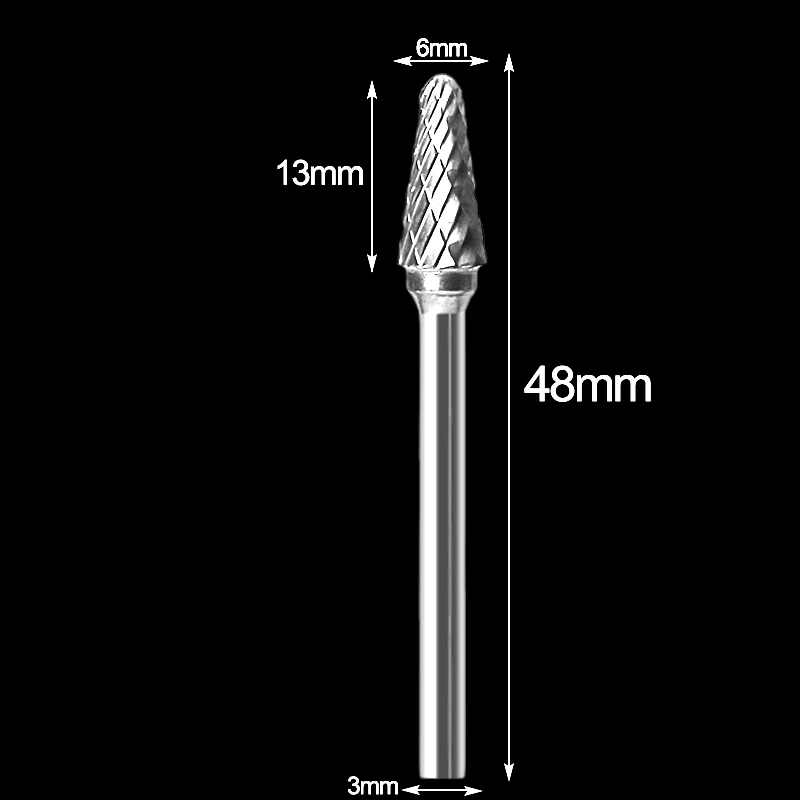 3x6 мм Вольфрамовая сталь карбид заусенцы резак роторный инструмент заусенцы двойной Алмазная резка роторные полировочные инструменты - Цвет: 7