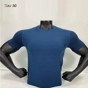 

HOWE AO New Brand clothing Tight t-shirt mens fitness t-shirt homme t shirt men fitness Summer tops