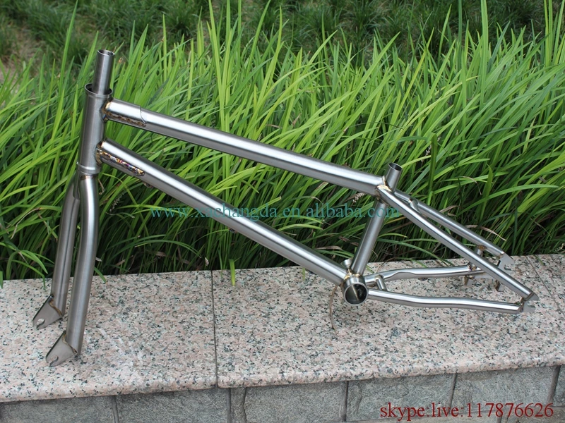 Титановая рама велосипеда BMX с интегрированной головкой трубки и фермы dropouts BSA резьба BB оболочки