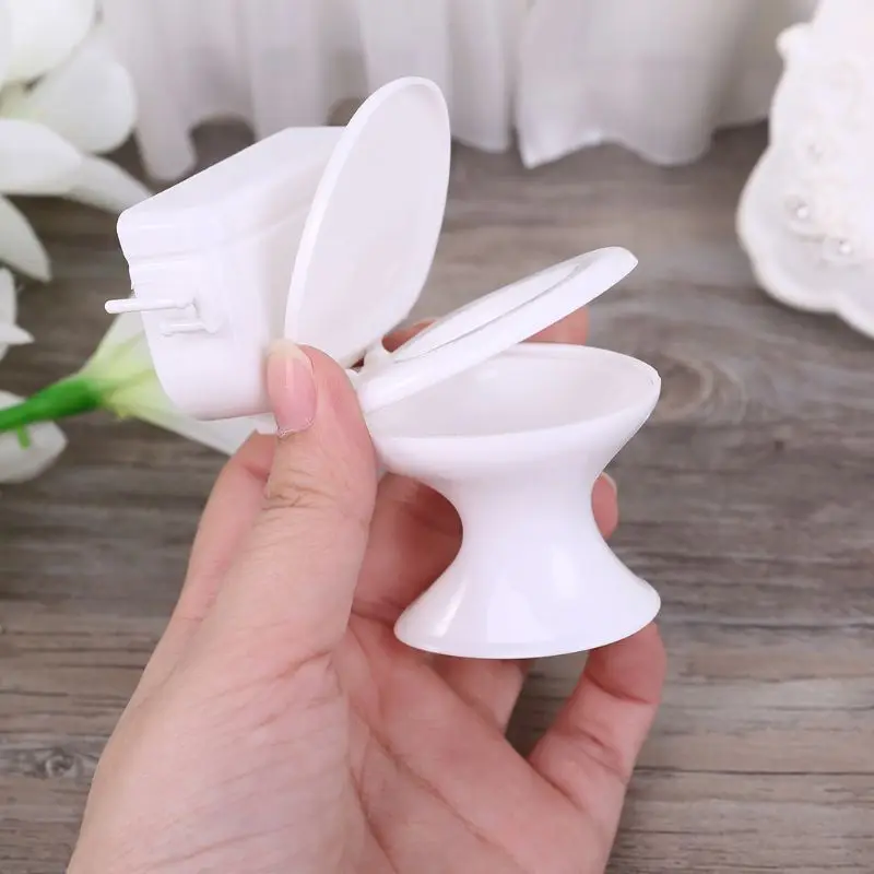 

Dollhouse Miniature Furniture Vintage Bathroom Model White Toilet Baby Pretend