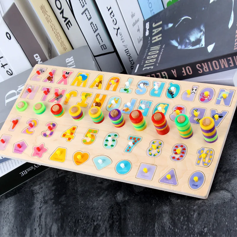 

CHILDREN'S Toy 2-3 a Year of Age Recognize with Numbers Boys Brain Educational Force Building Blocks Baby Girls 4-6-Year-Old BOY