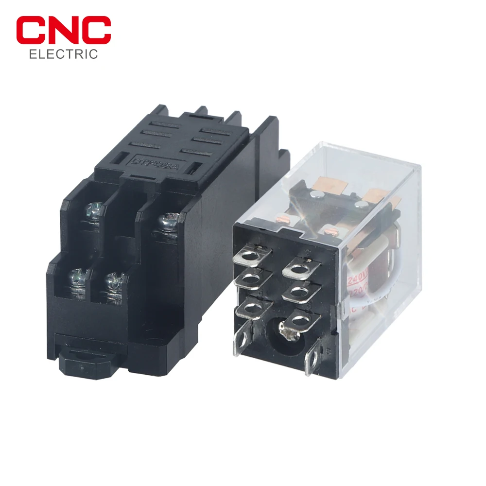 CNC LY2NJ  , Ϲ DPDT ũ ̴ ڱ  ġ,  ̽ , AC 110V, 220V, DC 12V, 24V, 1 ڽ, 20 