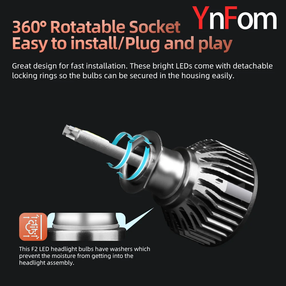 YNFOM LED headlights kit for Toyota Tundra K3-K5 SR-5 1999-2019 low beam,high beam,fog lamp,car accessories,car headlight bulbs