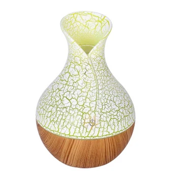 

Light Wood Grain Crack Vase Humidifier Spray Instrument Mini Mute Home Office Negative Ion USB Luminous Purifier