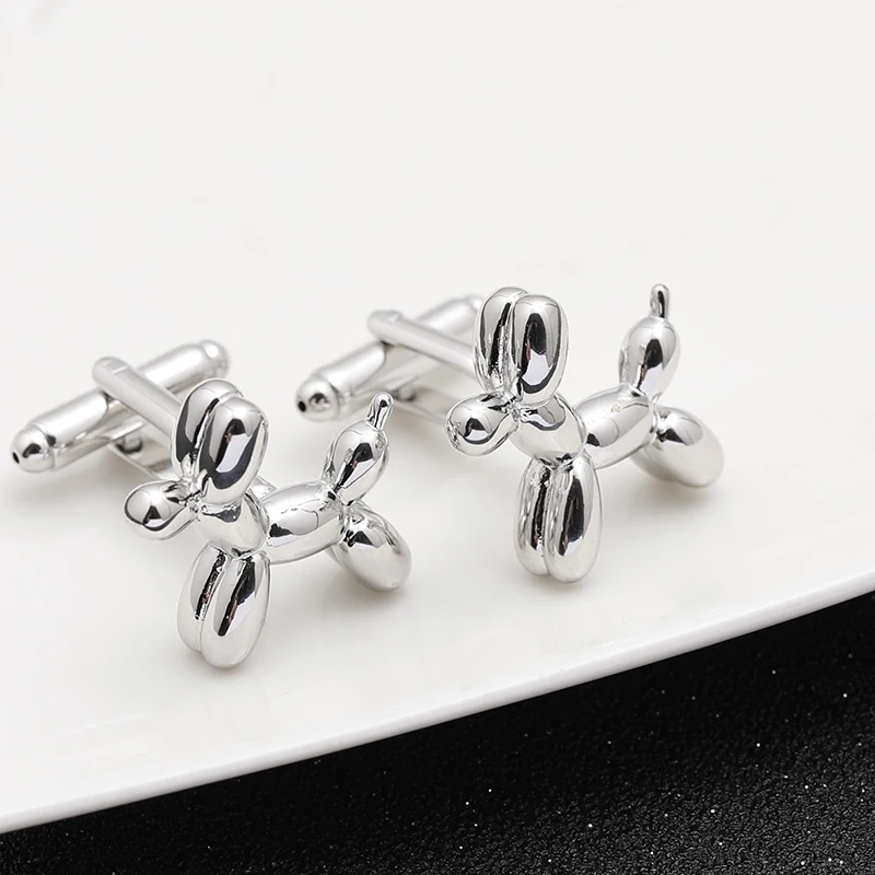 Fashionable Silver High-end material balloon dog cufflinks wholesale cufflinks cuff nails French shirt