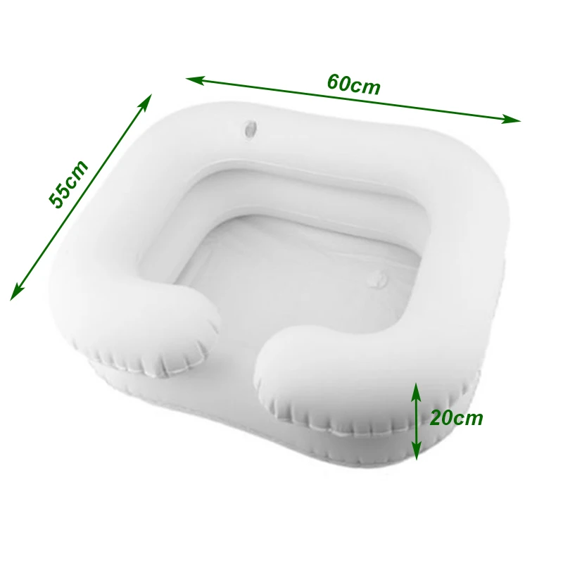 Portable Shampoo Tray With Drain Tube Handicap Bed Rest Aid Use Inflatable Hair Washing Basin Salon Treatment Hairdressing Tools