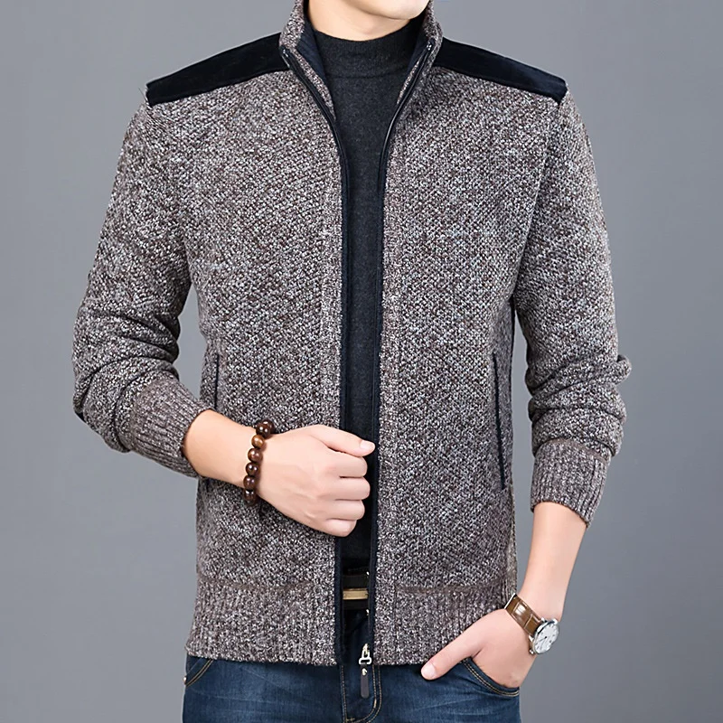 ^*Best Offers 2019 Thick New Fashion Brand Sweater For Mens Cardigan Slim Fit Jumpers Knitwear Warm Autumn Casual Korean Clothing Male KK3093
