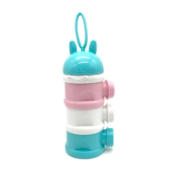 

3 layers Bear Style Portable Baby Food Storage Box Essential Cereal Cartoon Infant Milk Powder Box Toddle Snacks Container