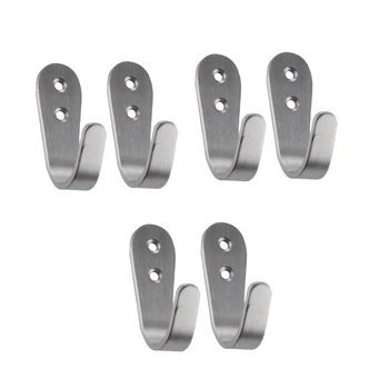 

Hooks for Wall Mounted Hanging Heavy Duty Wall Hooks,Stainless Steel Hooks for Coats,for Bathroom Kitchen,6 Sets